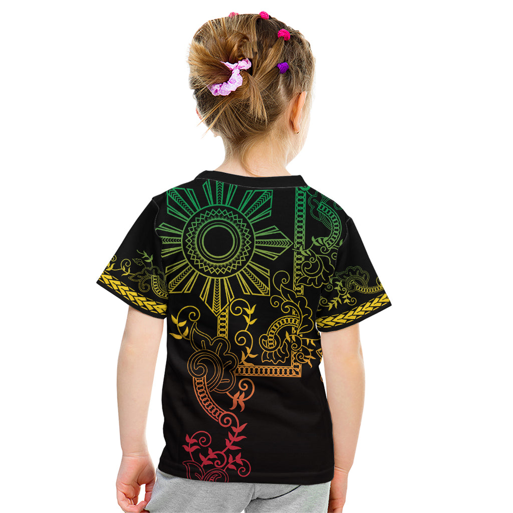 Filipino Sun Tribal Tattoo Kid T Shirt Philippines Inspired Barong Reggae Art LT9 - Polynesian Pride