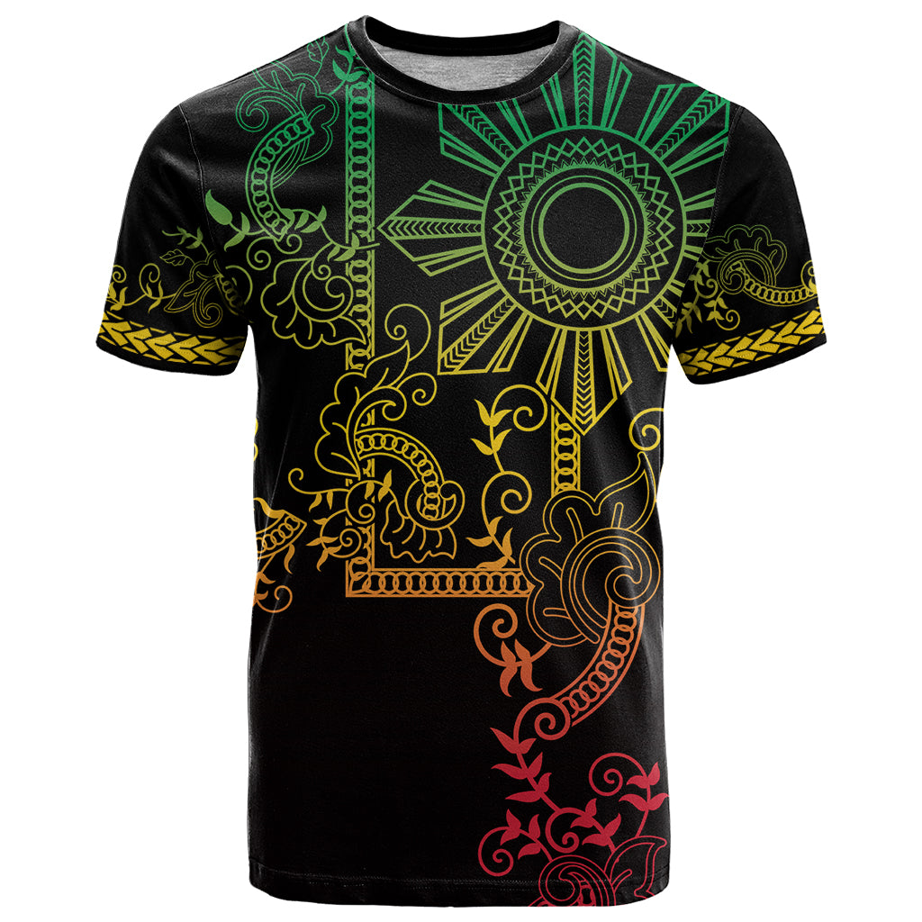 Filipino Sun Tribal Tattoo T Shirt Philippines Inspired Barong Reggae Art LT9 Reggae - Polynesian Pride