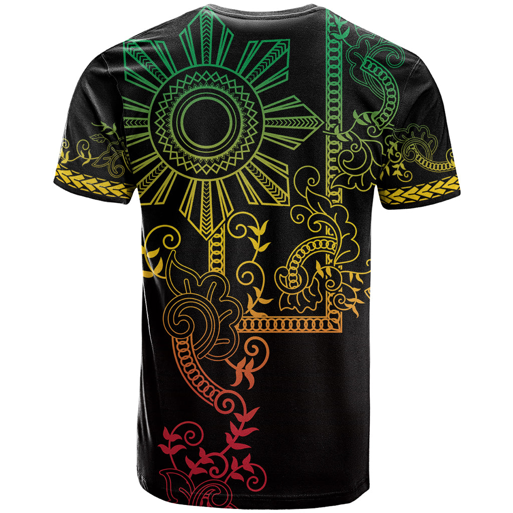 Filipino Sun Tribal Tattoo T Shirt Philippines Inspired Barong Reggae Art LT9 - Polynesian Pride