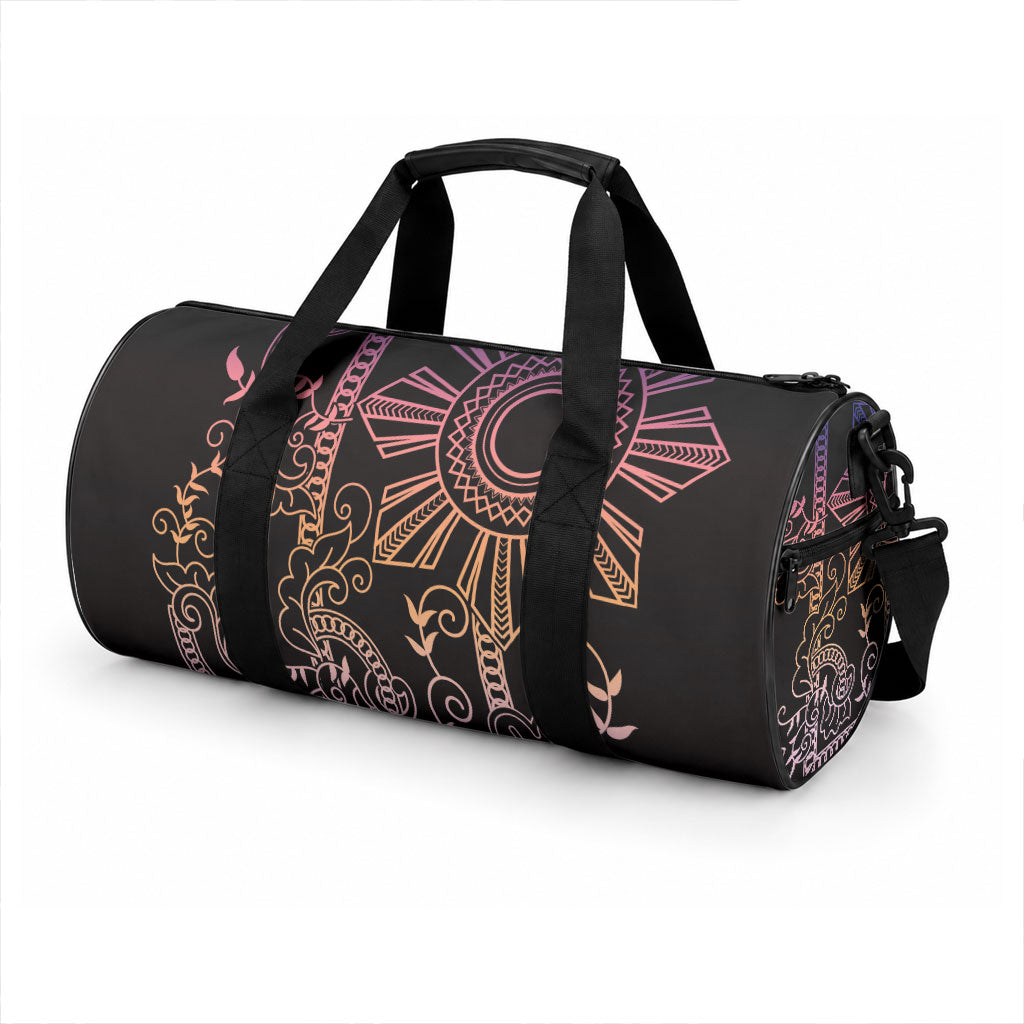 Filipino Sun Tribal Tattoo Duffle Bag Philippines Inspired Barong Pink Art