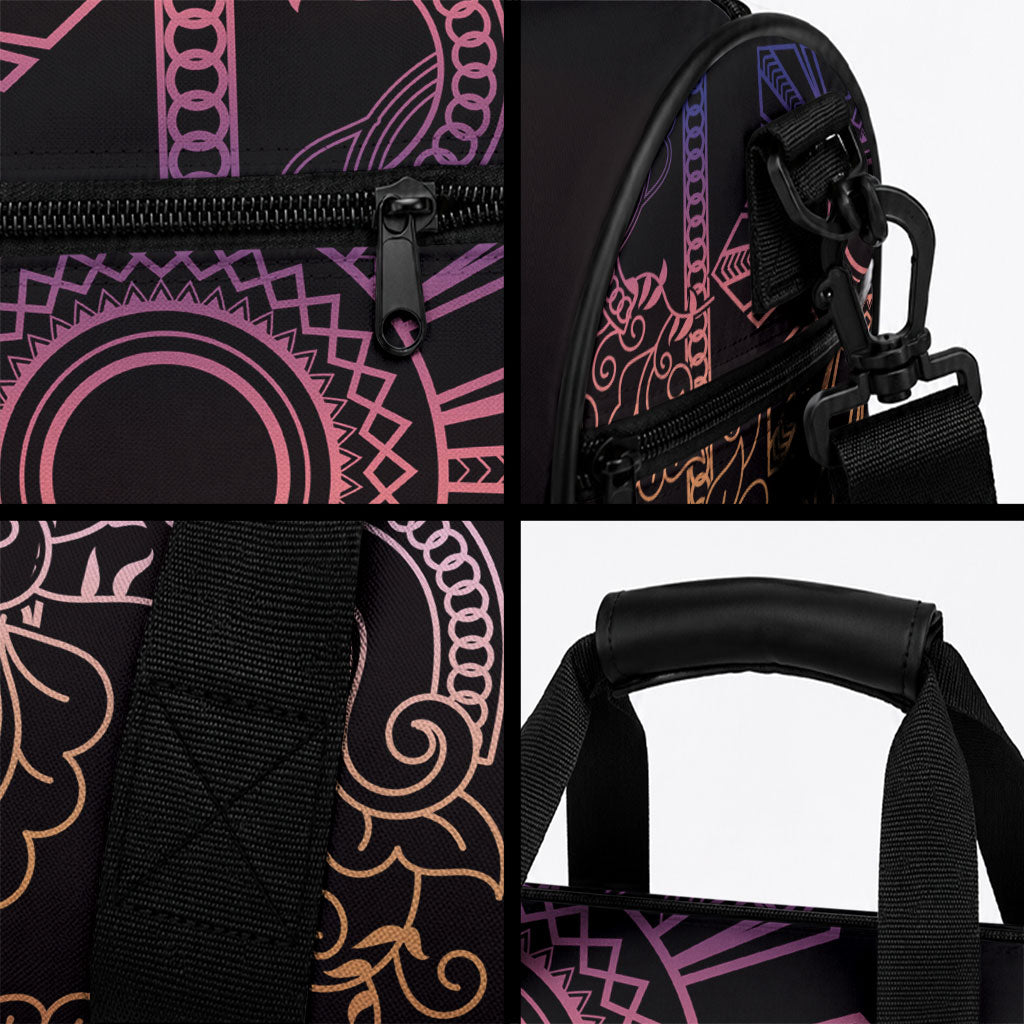 Filipino Sun Tribal Tattoo Duffle Bag Philippines Inspired Barong Pink Art
