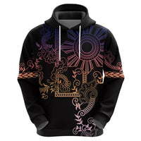 Filipino Sun Tribal Tattoo Hoodie Philippines Inspired Barong Pink Art LT9 - Polynesian Pride