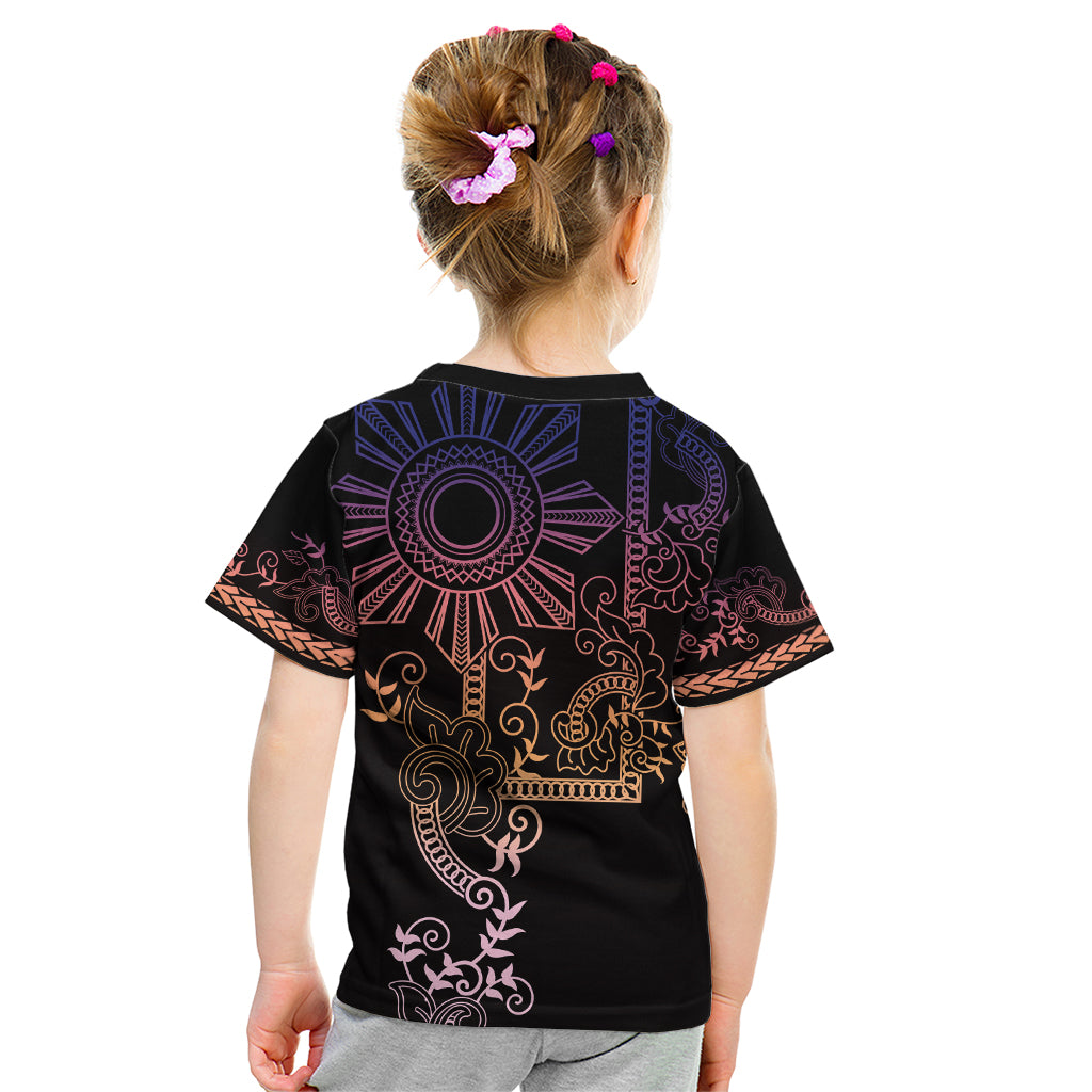 Filipino Sun Tribal Tattoo Kid T Shirt Philippines Inspired Barong Pink Art LT9 - Polynesian Pride