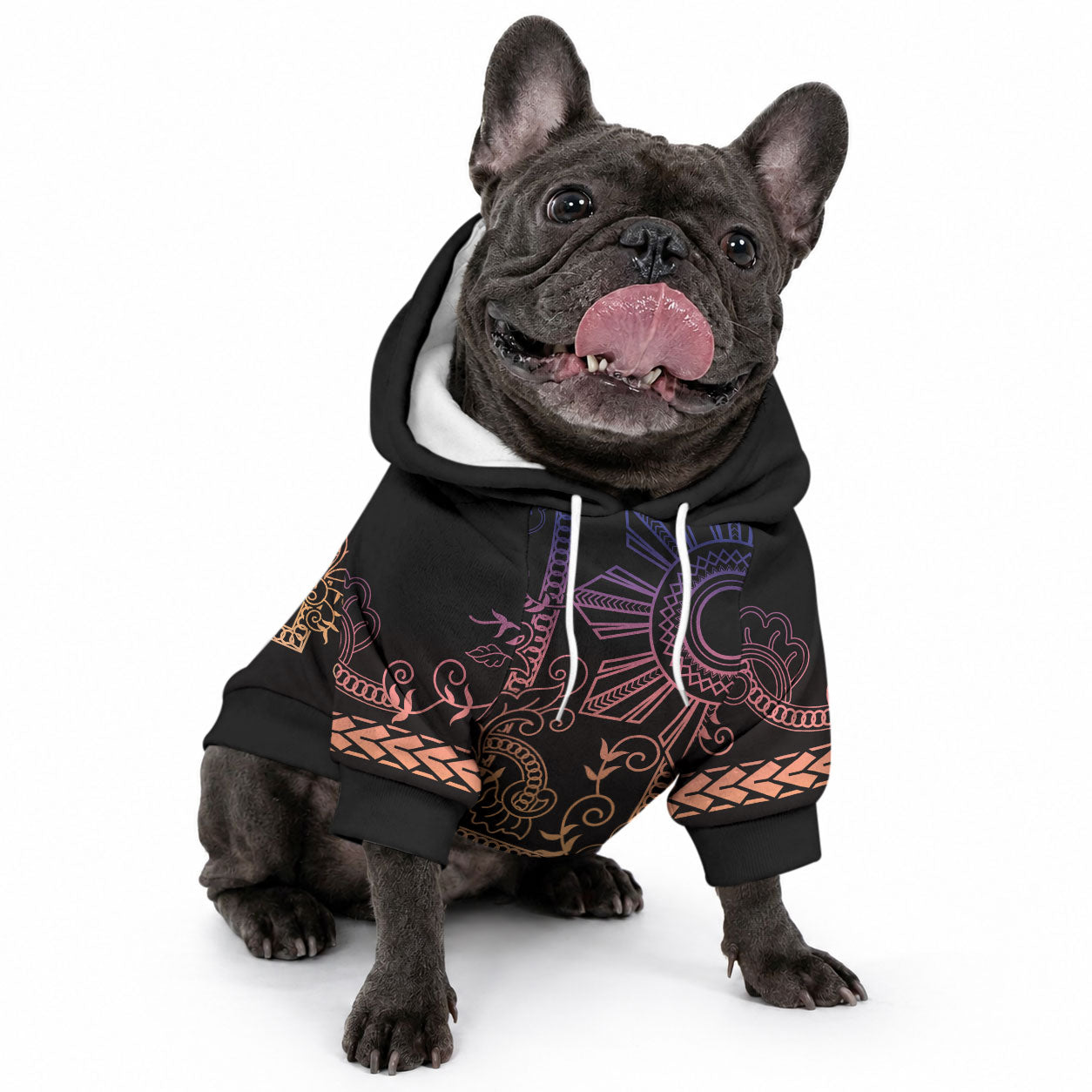 Filipino Sun Tribal Tattoo Pet Hoodie Philippines Inspired Barong Pink Art