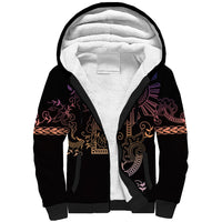 Filipino Sun Tribal Tattoo Sherpa Hoodie Philippines Inspired Barong Pink Art LT9 Unisex Pink - Polynesian Pride