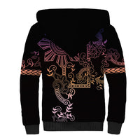 Filipino Sun Tribal Tattoo Sherpa Hoodie Philippines Inspired Barong Pink Art LT9 - Polynesian Pride