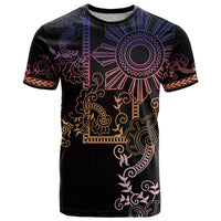 Filipino Sun Tribal Tattoo T Shirt Philippines Inspired Barong Pink Art LT9 Pink - Polynesian Pride