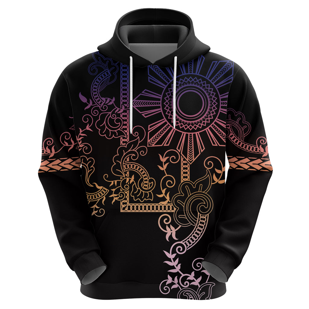 Filipino Sun Tribal Tattoo Zip Hoodie Philippines Inspired Barong Pink Art LT9 - Polynesian Pride