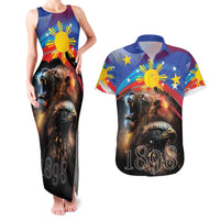 Philippines Lion and Eagle 1898 Couples Matching Tank Maxi Dress and Hawaiian Shirt Pilipinas Maligayang Araw ng Kalayaan LT9 Black - Polynesian Pride