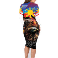 Philippines Lion and Eagle 1898 Family Matching Long Sleeve Bodycon Dress and Hawaiian Shirt Pilipinas Maligayang Araw ng Kalayaan LT9 - Polynesian Pride