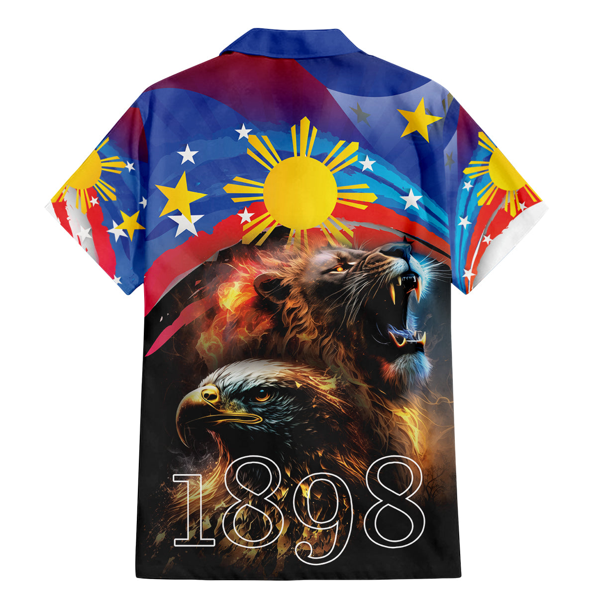 Philippines Lion and Eagle 1898 Family Matching Mermaid Dress and Hawaiian Shirt Pilipinas Maligayang Araw ng Kalayaan LT9 - Polynesian Pride