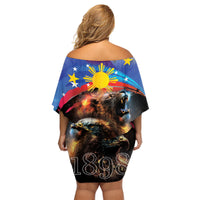 Philippines Lion and Eagle 1898 Family Matching Off Shoulder Short Dress and Hawaiian Shirt Pilipinas Maligayang Araw ng Kalayaan LT9 - Polynesian Pride