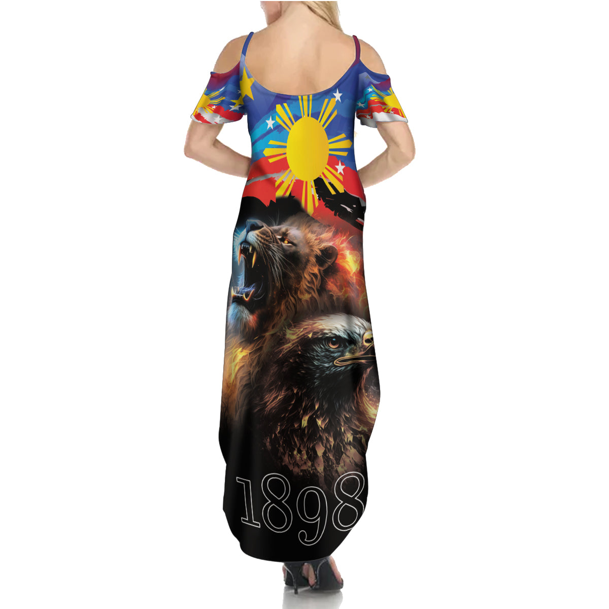 Philippines Lion and Eagle 1898 Family Matching Summer Maxi Dress and Hawaiian Shirt Pilipinas Maligayang Araw ng Kalayaan LT9 - Polynesian Pride