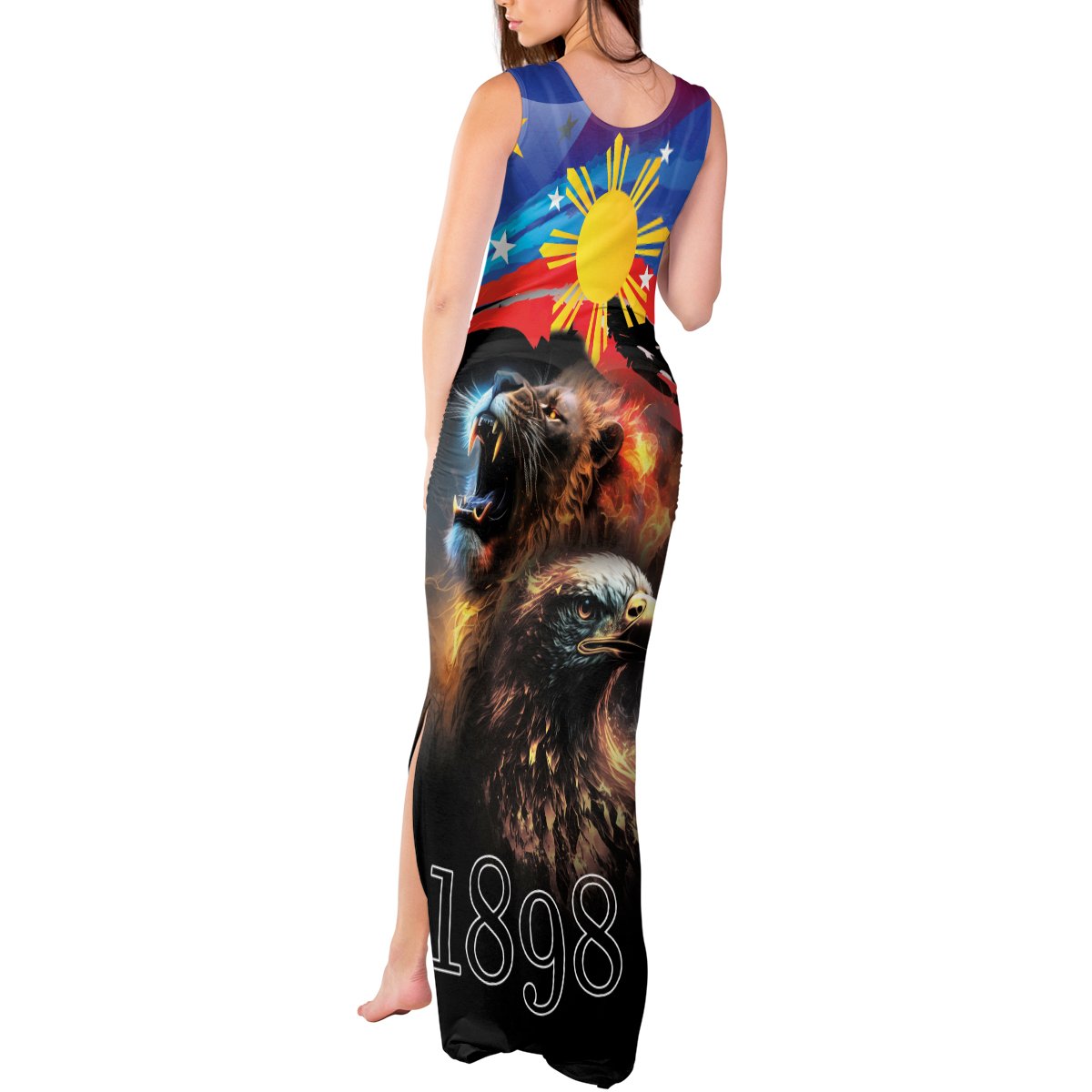 Philippines Lion and Eagle 1898 Tank Maxi Dress Pilipinas Maligayang Araw ng Kalayaan