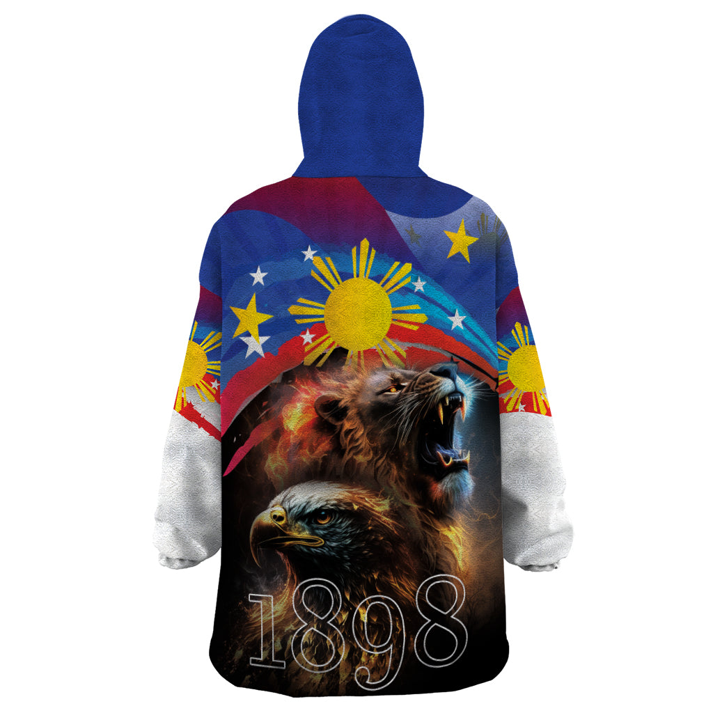 Philippines Lion and Eagle 1898 Wearable Blanket Hoodie Pilipinas Maligayang Araw ng Kalayaan LT9 - Polynesian Pride