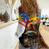 Philippines Lion and Eagle 1898 Women Casual Shirt Pilipinas Maligayang Araw ng Kalayaan LT9 - Polynesian Pride