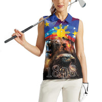 Philippines Lion and Eagle 1898 Women Sleeveless Polo Shirt Pilipinas Maligayang Araw ng Kalayaan LT9 - Polynesian Pride