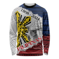Philippines 126th Independence Day Long Sleeve Shirt Pilipinas Hunyo 12 Maligayang Araw ng Kalayaan LT9 Unisex White - Polynesian Pride