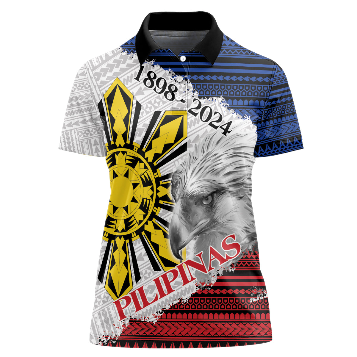 Philippines 126th Independence Day Women Polo Shirt Pilipinas Hunyo 12 Maligayang Araw ng Kalayaan LT9 Female White - Polynesian Pride