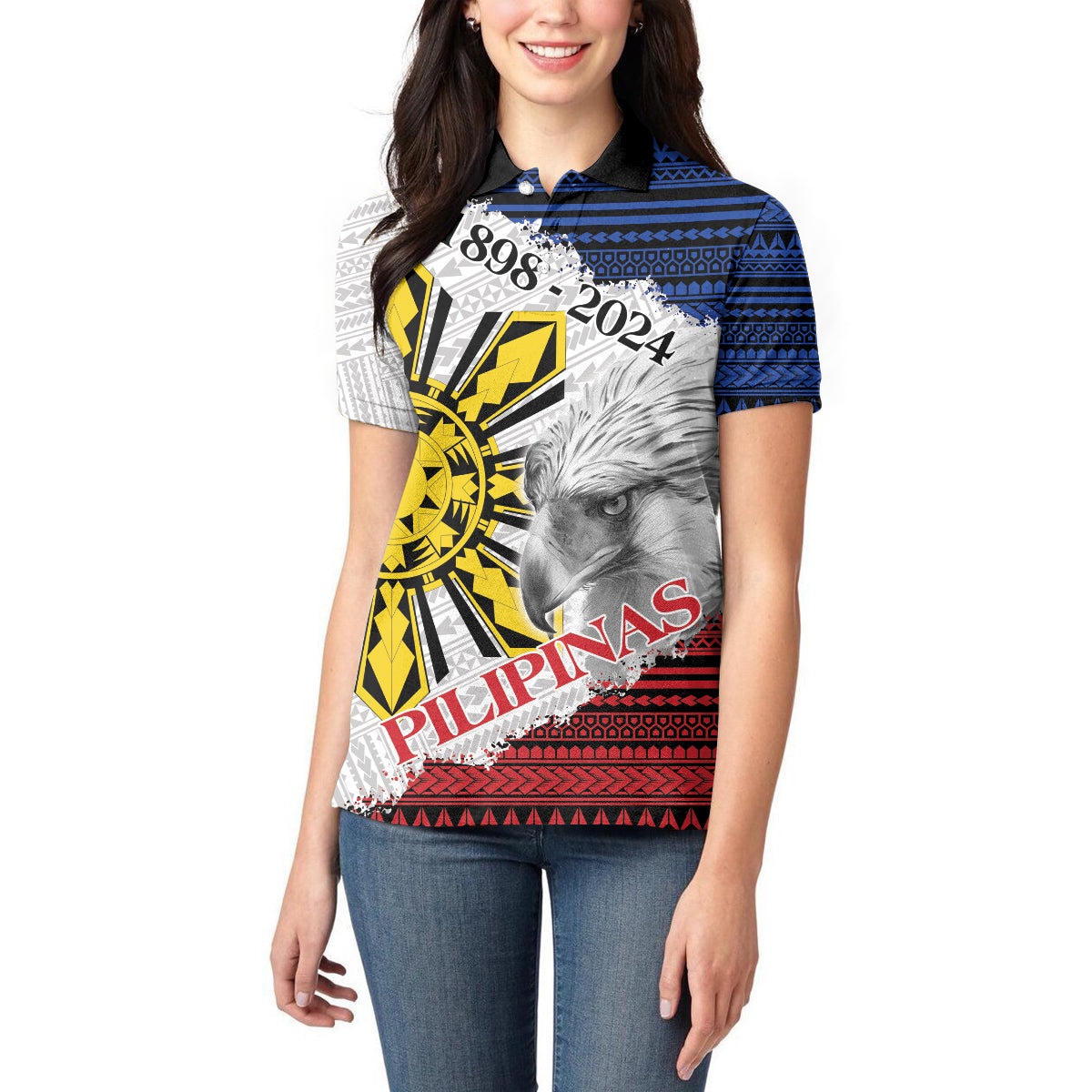 Philippines 126th Independence Day Women Polo Shirt Pilipinas Hunyo 12 Maligayang Araw ng Kalayaan LT9 - Polynesian Pride