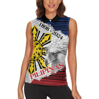 Philippines 126th Independence Day Women Sleeveless Polo Shirt Pilipinas Hunyo 12 Maligayang Araw ng Kalayaan LT9 - Polynesian Pride