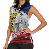 Philippines 126th Independence Day Women Sleeveless Polo Shirt Pilipinas Hunyo 12 Maligayang Araw ng Kalayaan LT9 - Polynesian Pride