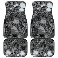 Pacific Beauty Girl Car Mats Black Polyneisan Tribal Vintage Motif