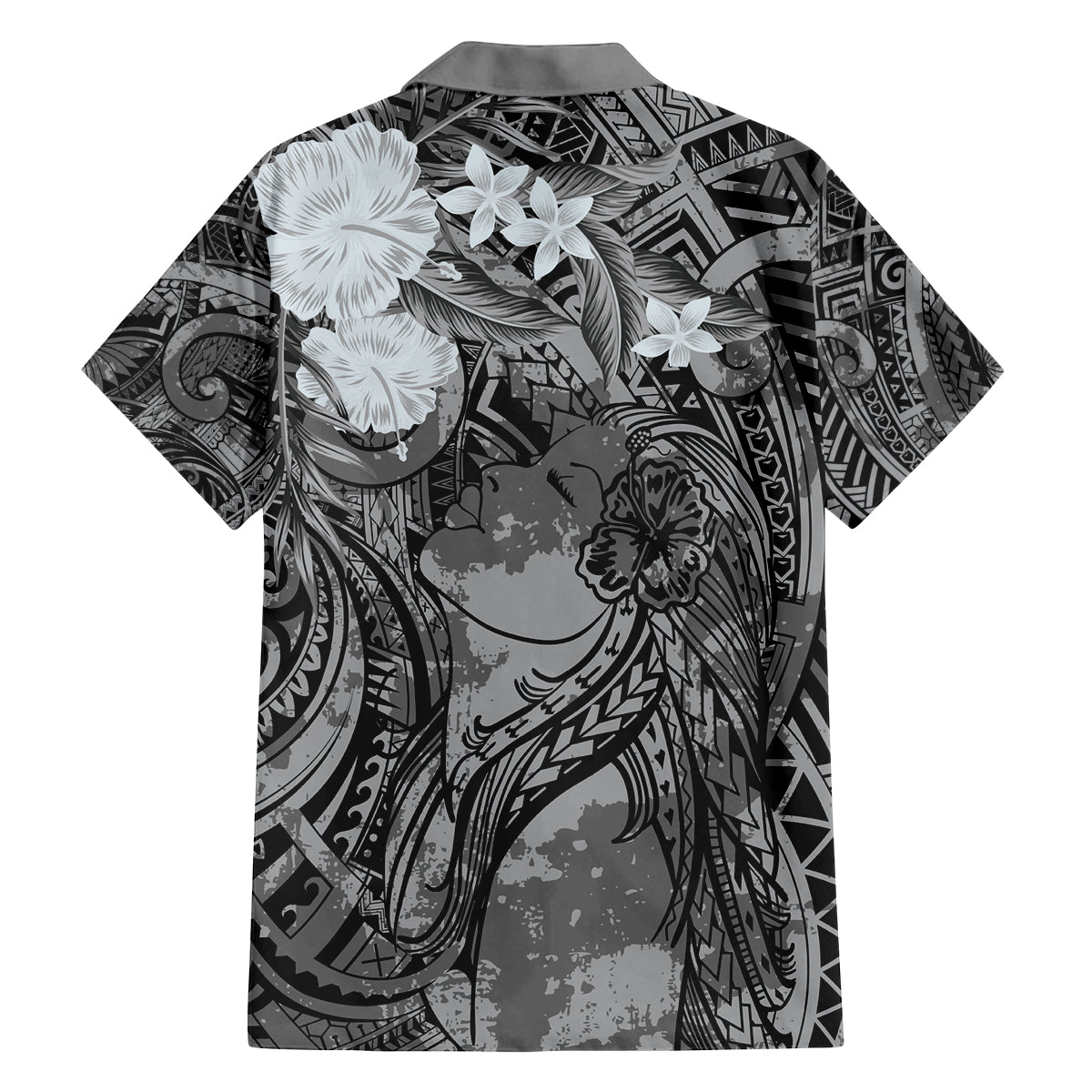 Pacific Beauty Girl Family Matching Summer Maxi Dress and Hawaiian Shirt Black Polyneisan Tribal Vintage Motif LT9 - Polynesian Pride