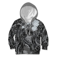 Pacific Beauty Girl Kid Hoodie Black Polyneisan Tribal Vintage Motif LT9 Hoodie Black - Polynesian Pride