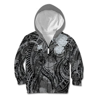 Pacific Beauty Girl Kid Hoodie Black Polyneisan Tribal Vintage Motif LT9 Zip Hoodie Black - Polynesian Pride