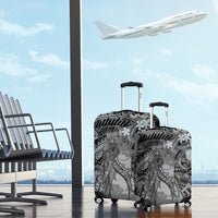 Pacific Beauty Girl Luggage Cover Black Polyneisan Tribal Vintage Motif LT9 - Polynesian Pride