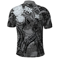 Pacific Beauty Girl Polo Shirt Black Polyneisan Tribal Vintage Motif LT9 - Polynesian Pride