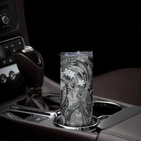 Pacific Beauty Girl Skinny Tumbler Black Polyneisan Tribal Vintage Motif LT9 - Polynesian Pride