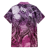 Pacific Beauty Girl Family Matching Puletasi and Hawaiian Shirt Pink Polyneisan Tribal Vintage Motif LT9 - Polynesian Pride