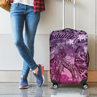 Pacific Beauty Girl Luggage Cover Pink Polyneisan Tribal Vintage Motif LT9 - Polynesian Pride