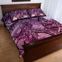 Pacific Beauty Girl Quilt Bed Set Pink Polyneisan Tribal Vintage Motif