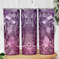 Pacific Beauty Girl Skinny Tumbler Pink Polyneisan Tribal Vintage Motif LT9 - Polynesian Pride