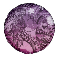 Pacific Beauty Girl Spare Tire Cover Pink Polyneisan Tribal Vintage Motif LT9 - Polynesian Pride