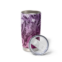 Pacific Beauty Girl Tumbler Cup Pink Polyneisan Tribal Vintage Motif LT9 - Polynesian Pride