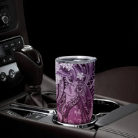 Pacific Beauty Girl Tumbler Cup Pink Polyneisan Tribal Vintage Motif LT9 - Polynesian Pride