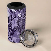 Pacific Beauty Girl 4 in 1 Can Cooler Tumbler Violet Polyneisan Tribal Vintage Motif LT9 - Polynesian Pride
