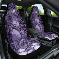 Pacific Beauty Girl Car Seat Cover Violet Polyneisan Tribal Vintage Motif LT9 One Size Violet - Polynesian Pride