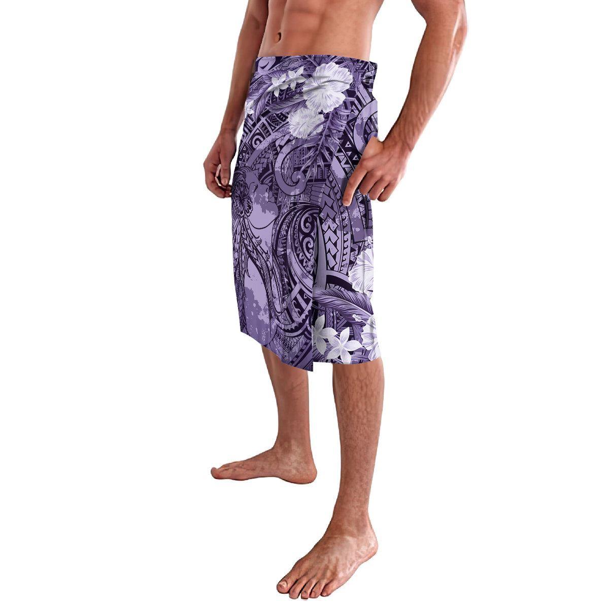 Pacific Beauty Girl Lavalava Violet Polyneisan Tribal Vintage Motif LT9 - Polynesian Pride
