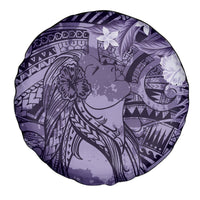 Pacific Beauty Girl Spare Tire Cover Violet Polyneisan Tribal Vintage Motif LT9 - Polynesian Pride