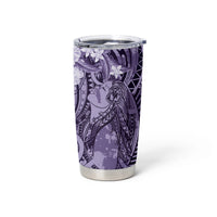 Pacific Beauty Girl Tumbler Cup Violet Polyneisan Tribal Vintage Motif LT9 - Polynesian Pride