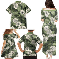 Tongan Kupesi Ngatu Hibiscus Vintage Motif Family Matching Puletasi and Hawaiian Shirt LT9 - Polynesian Pride