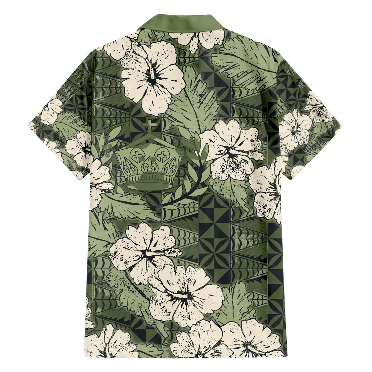 Tongan Kupesi Ngatu Hibiscus Vintage Motif Family Matching Short Sleeve Bodycon Dress and Hawaiian Shirt LT9 - Polynesian Pride