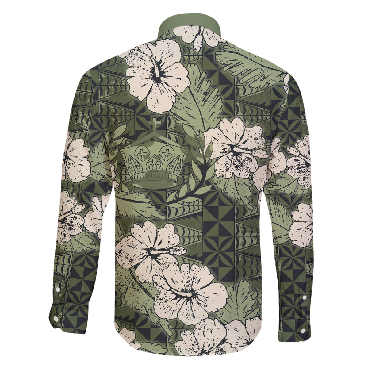 Tongan Kupesi Ngatu Hibiscus Vintage Motif Family Matching Short Sleeve Bodycon Dress and Hawaiian Shirt LT9 - Polynesian Pride