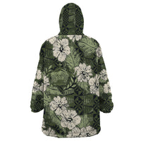 Tongan Kupesi Ngatu Hibiscus Vintage Motif Wearable Blanket Hoodie LT9 - Polynesian Pride