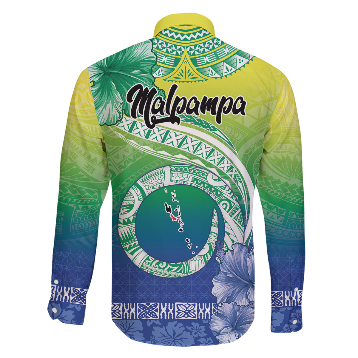 Malpampa Vanuatu Family Matching Long Sleeve Bodycon Dress and Hawaiian Shirt Hibiscus Sand Drawing with Pacific Pattern LT9 - Polynesian Pride